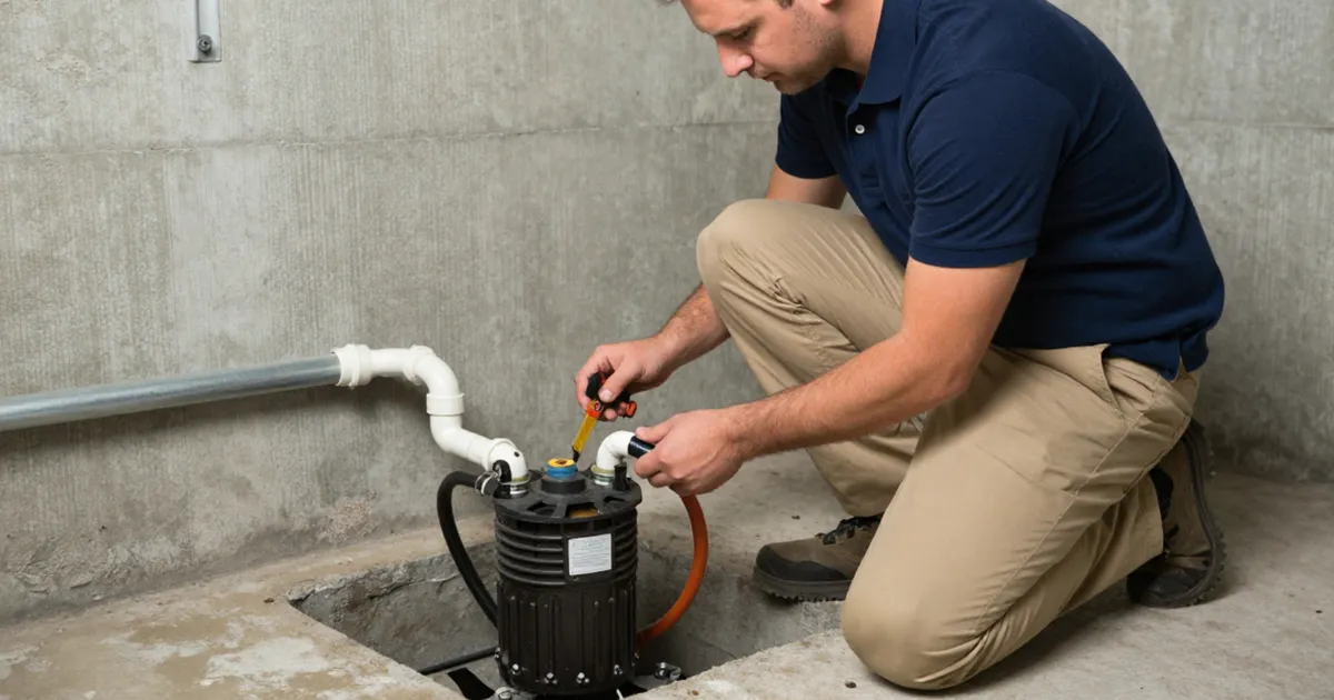 Repairing a broken sump pump